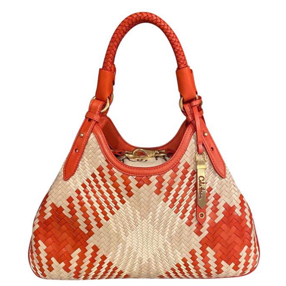 🎉🎉 RARE!! NWOT Cole Haan Genevieve Woven Weave Triangle Tote 🎉🎉